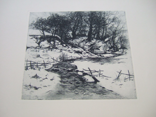 Appraisal: A folio of assorted prints and etchings including works by