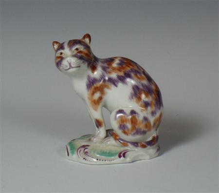 Appraisal: A late th century Samson porcelain cat decorated in brown