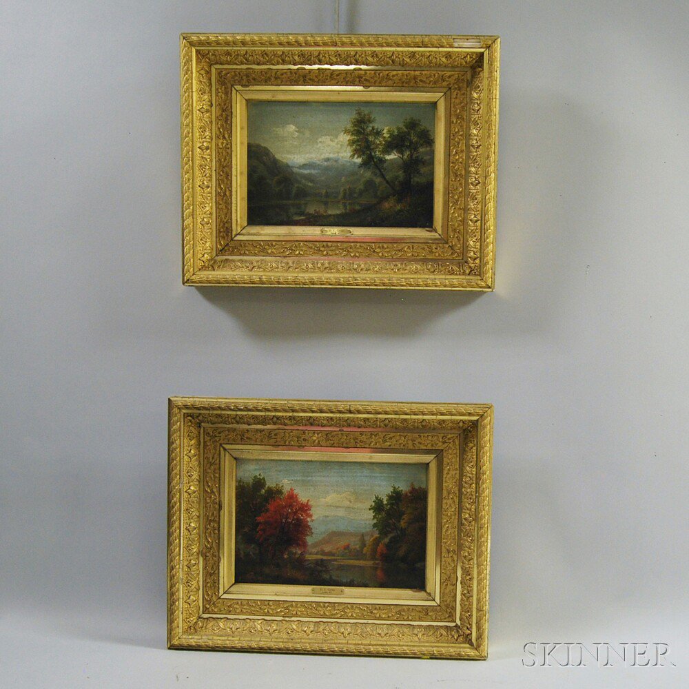 Appraisal: Two Works by Daniel C Gross American th Century Summer