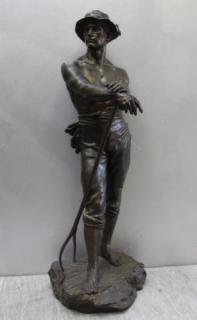 Appraisal: Levy Charles-Octave Signed Bronze Faneur Signed on the base Charles