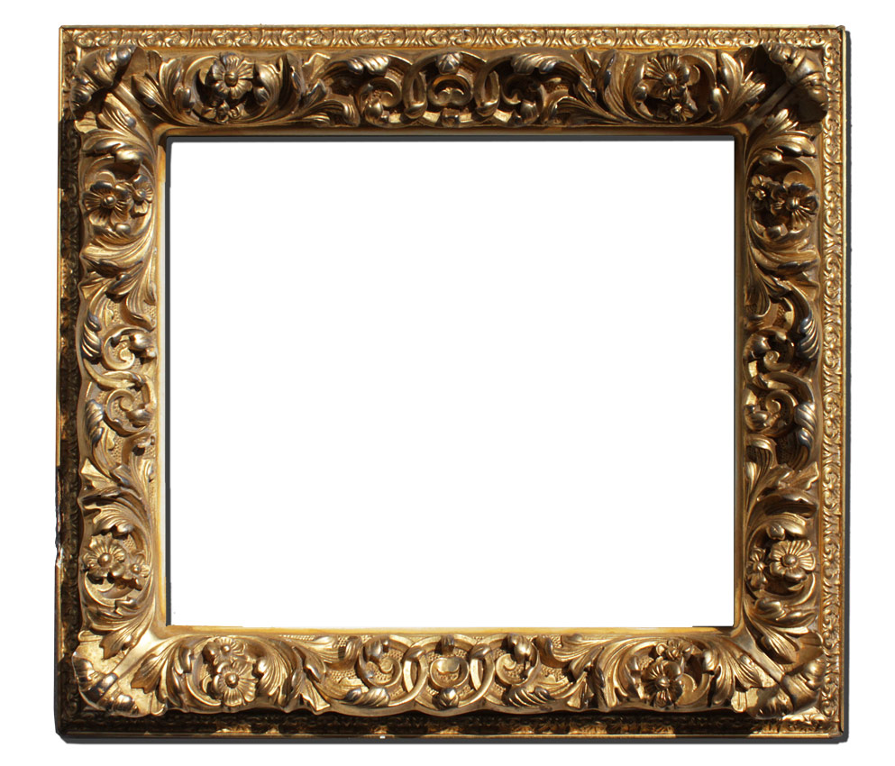 Appraisal: FINE HEAVY GILDED AND CARVED GESSO FRAME Overall size ''