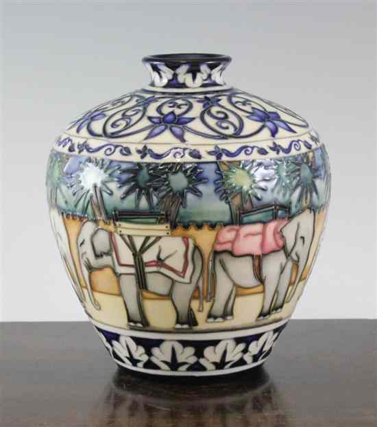 Appraisal: A Moorcroft 'Kerala' pattern ovoid vase c limited edition signed