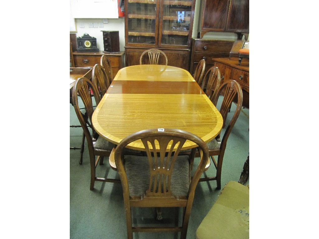 Appraisal: Reproduction mahogany dining room suite pieces