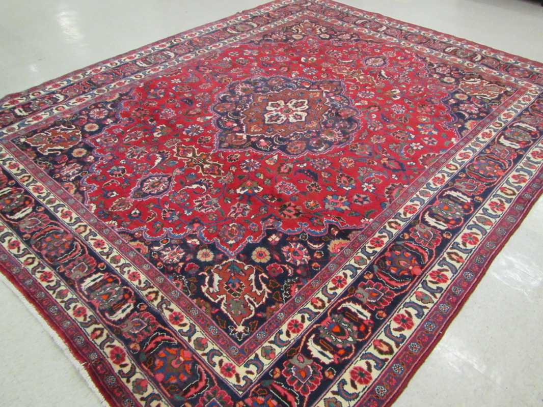 Appraisal: PERSIAN MASHAD CARPET Razavi Khorasan Province northeastern Iran floral and