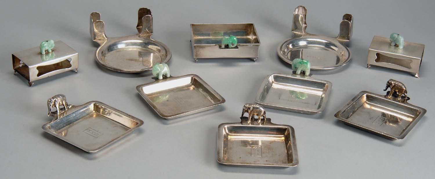 Appraisal: TEN STERLING SILVER SMOKING ITEMS by Udall and Ballou Some