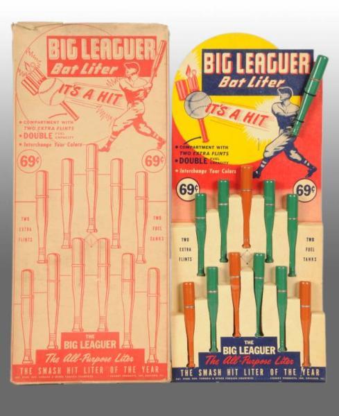 Appraisal: Barry Products Big Leaguer Bat Liter Display Description Complete on