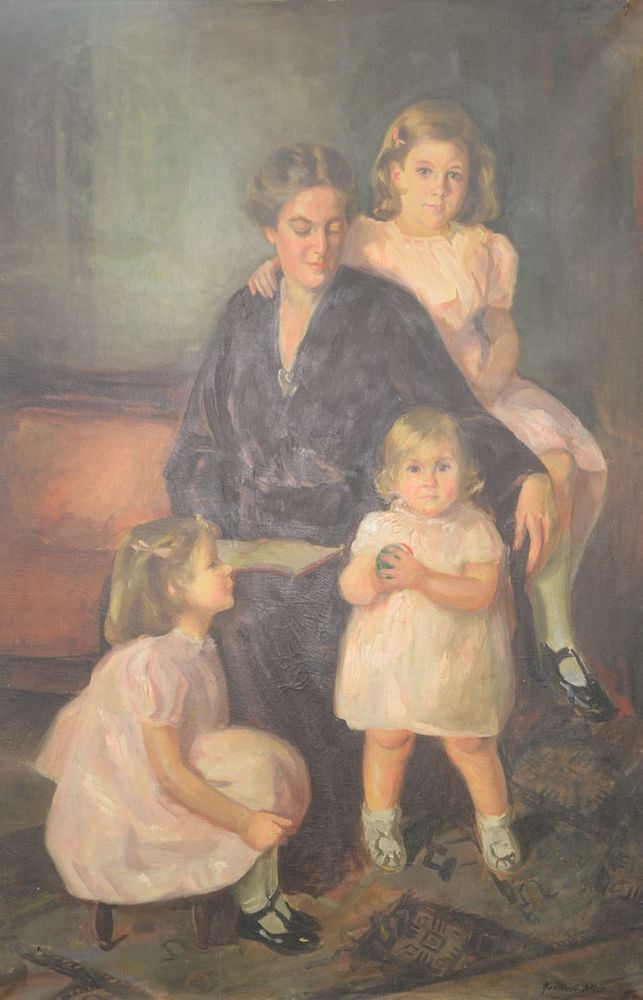 Appraisal: Gertrude McKim Whiting American - portrait of a mother and