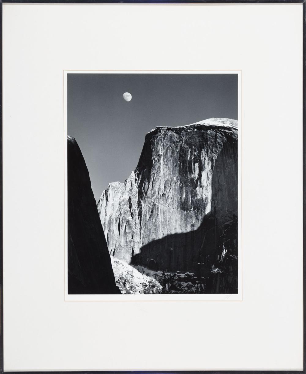 Appraisal: Ansel Adams American California - Half Dome and Moon Yosemite