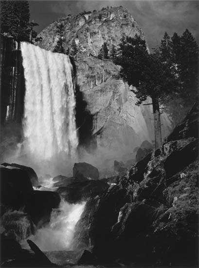 Appraisal: ADAMS ANSEL - Vernal Fall Yosemite Valley California Silver print