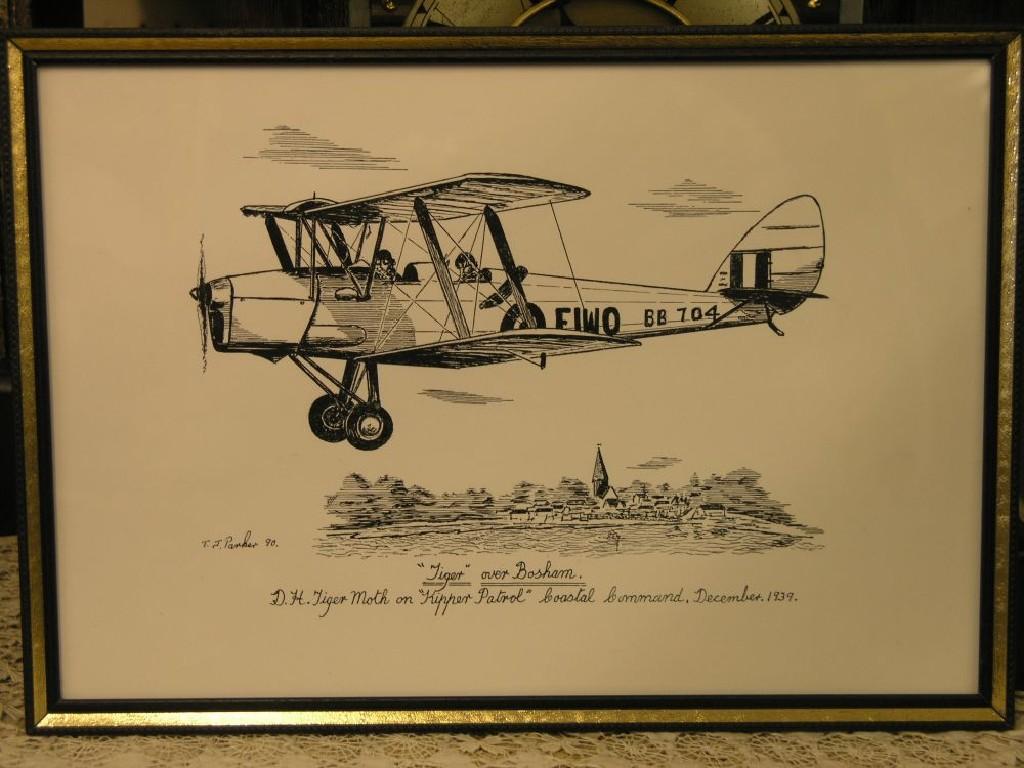 Appraisal: A collection of framed prints largely World War aircraft and