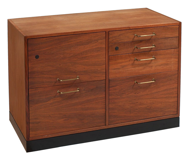 Appraisal: Jens Risom file cabinet by Jens Risom Designs Inc USA