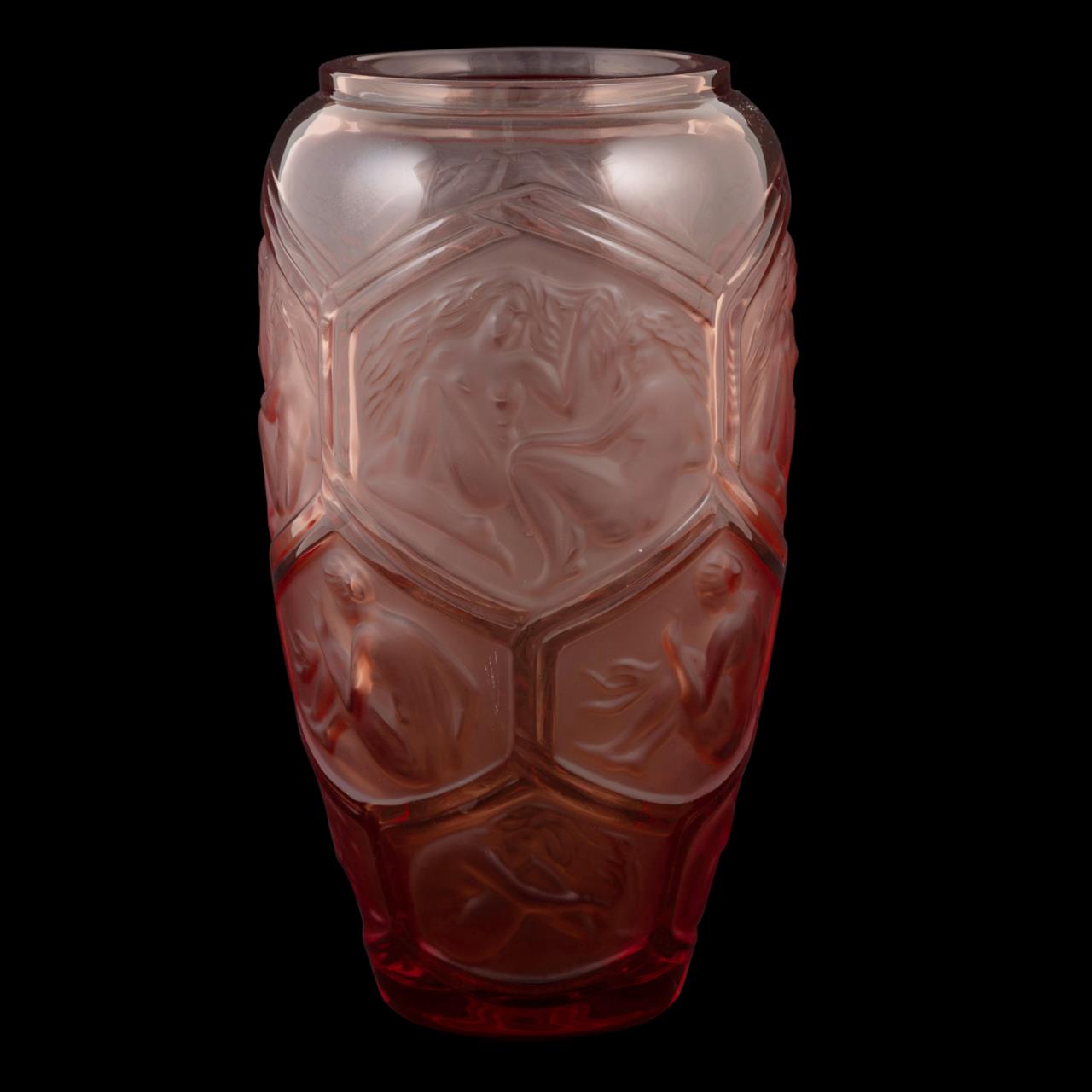 Appraisal: LALIQUE FRANCE 'HESPERIDES' VASE Lalique France 'Hesperides' vase circa of