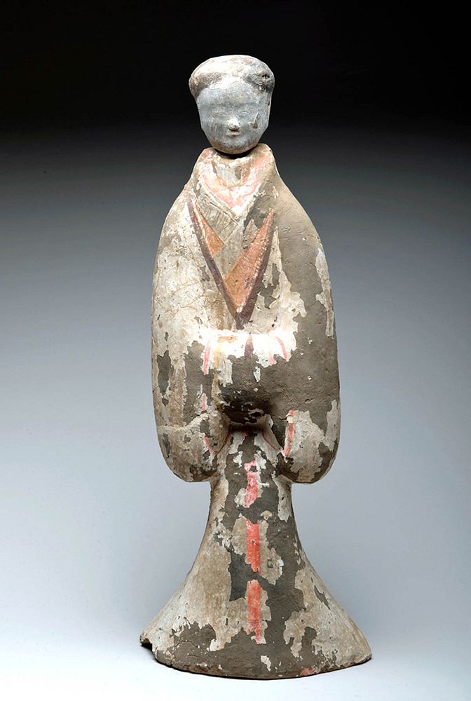 Appraisal: Tall Chinese Han Dynasty Female Tomb Attendant China Western Han