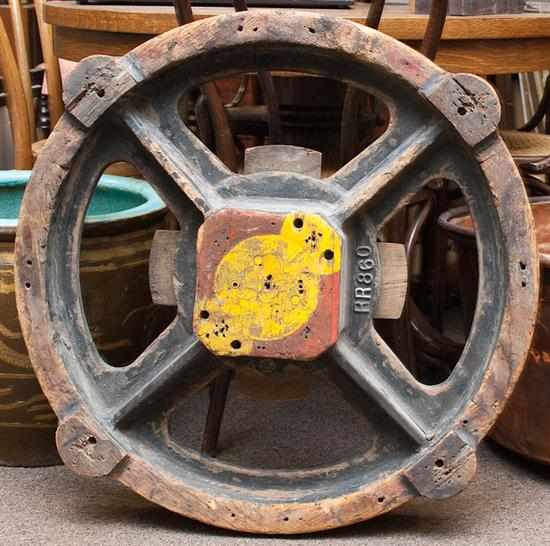 Appraisal: Painted wood wheel mold Estimate - All property is sold