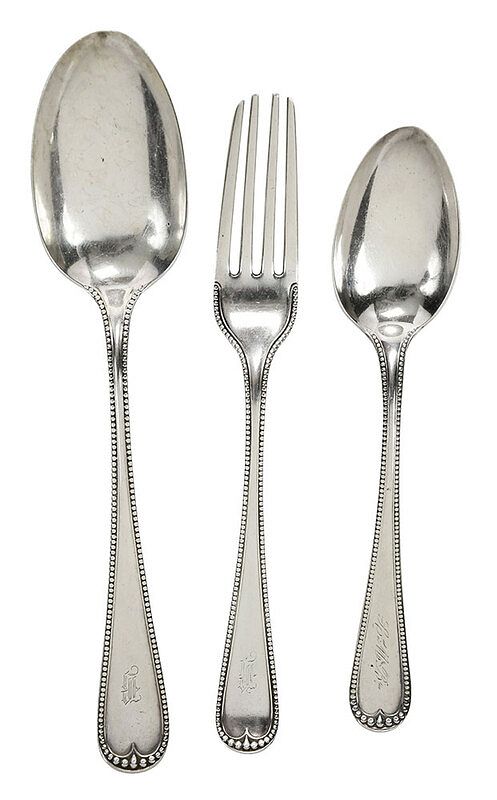 Appraisal: Gorham Newcastle Sterling Flatware Pieces American th century including forks