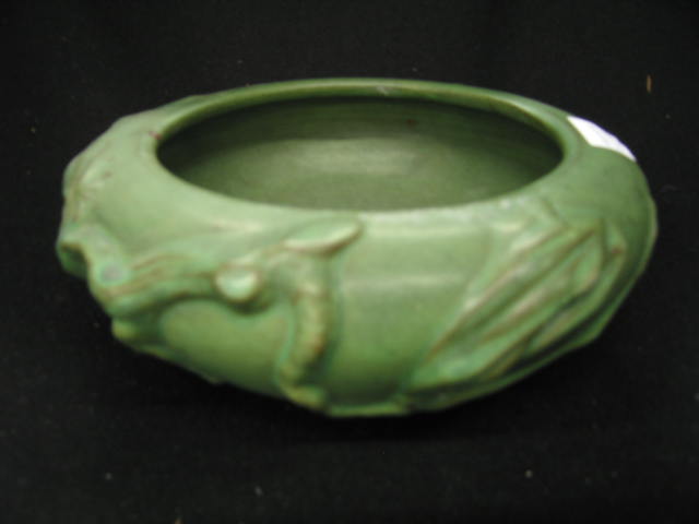 Appraisal: Green Arts Crafts Art Pottery Bowl raised berry decor pewabic