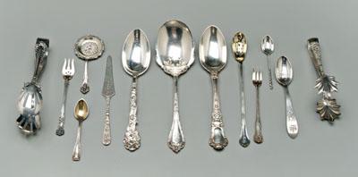 Appraisal: pieces sterling flatware various makers including Tiffany Gorham Sheibler various