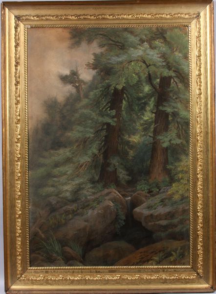 Appraisal: John Ross Key American - woodland interior pastel x EST