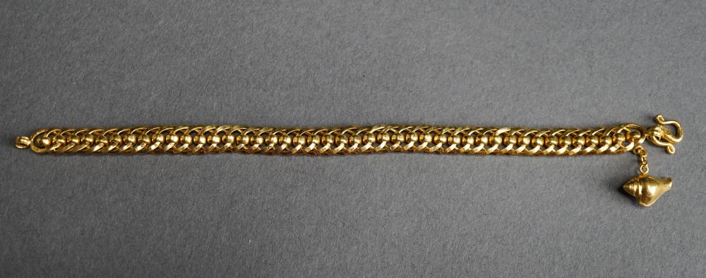 Appraisal: High-Karat Yellow-Gold Bracelet Tests as K dwt L in