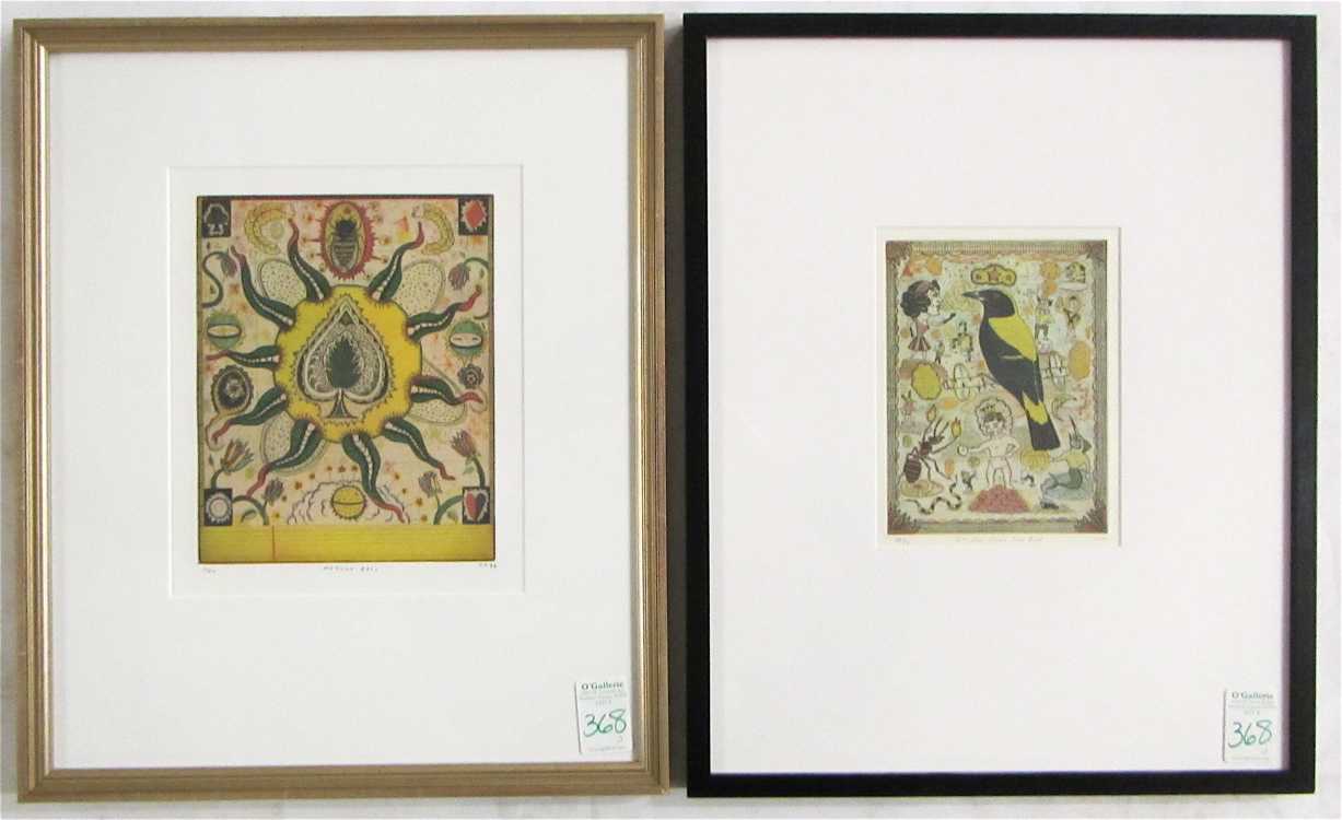 Appraisal: TWO TONY FITZPATRICK ILLINOIS B AQUATINT AND ETCHINGS the first