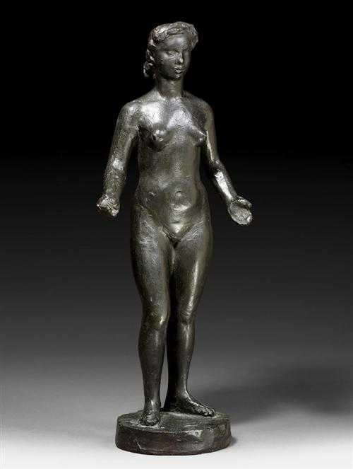 Appraisal: GEISER KARL Bern - Z rich Seated female nude Bronze