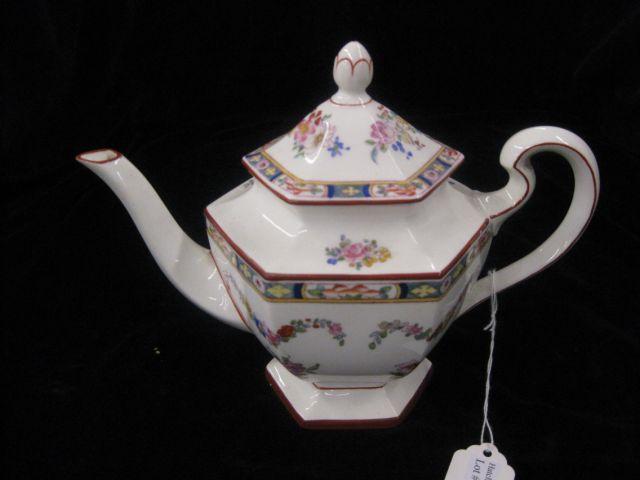 Appraisal: Minton Porcelain Teapot floral garland excellent