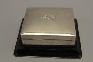 Appraisal: Japanese Miyamoto Shoko Box Silver Japanese Miyamoto Shoko Cigarette Box