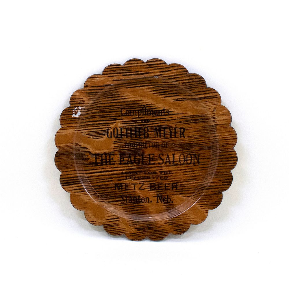 Appraisal: Gottlieb Meyer Eagle Saloon Metz Beer Tip Tray Reference n