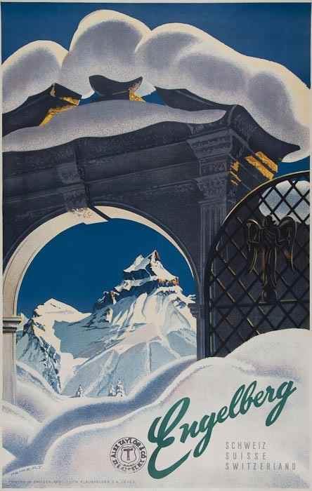 Appraisal: PEIKERT Martin - ENGELBERG lithograph in colours printed by Klausfelder