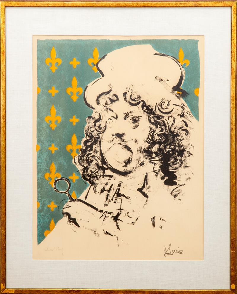 Appraisal: Jack Levine - The Art Lover Lithograph in colors on