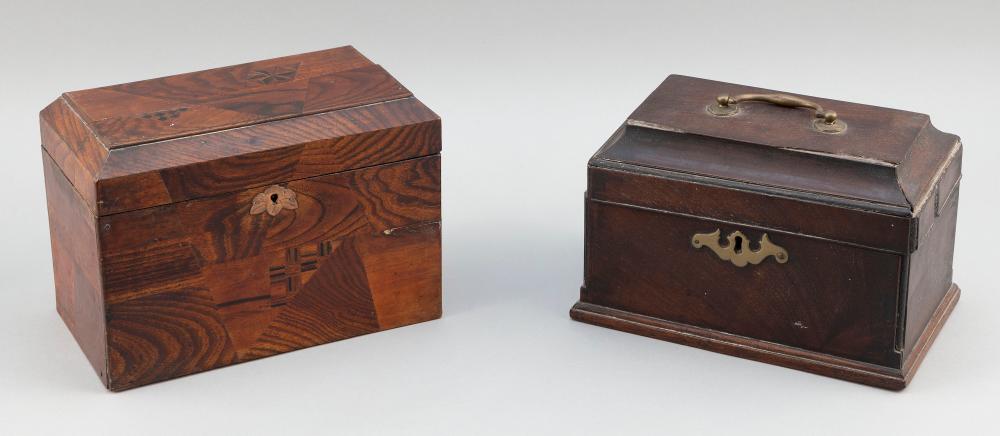 Appraisal: TWO ENGLISH TEA CADDIES FIRST QUARTER OF THE TH CENTURY