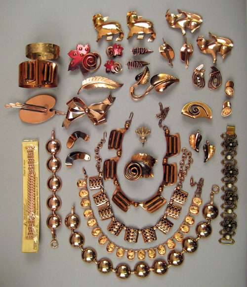 Appraisal: Copper jewelry to include items by Matisse Rebaie also including