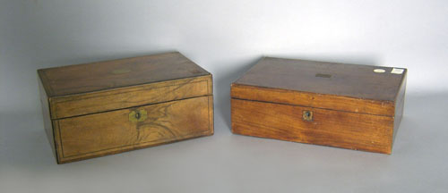 Appraisal: Two lap desks late th c one rosewood h w