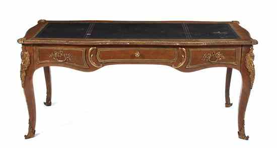 Appraisal: A Louis XVI Style Gilt Bronze Mounted Bureau Plat having