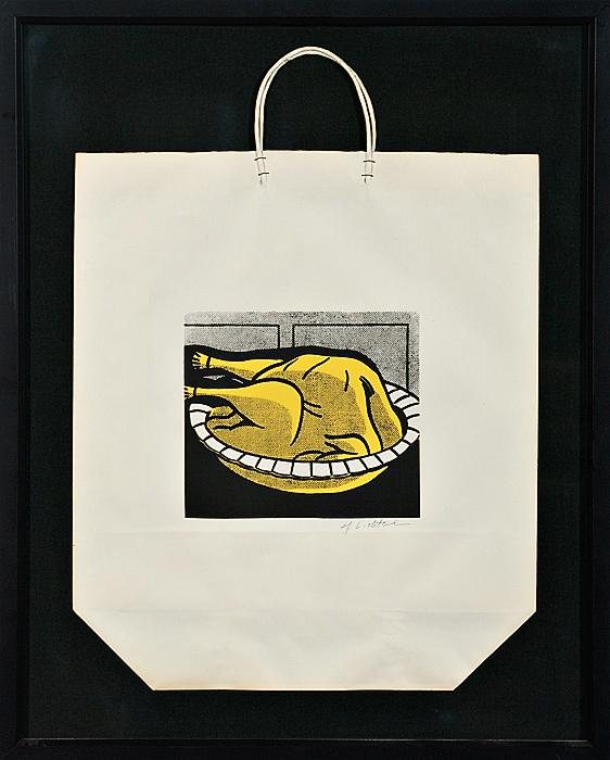 Appraisal: TURKEY SHOPPING BAG BY ROY LICHTENSTEIN AMERICAN - serigraph in