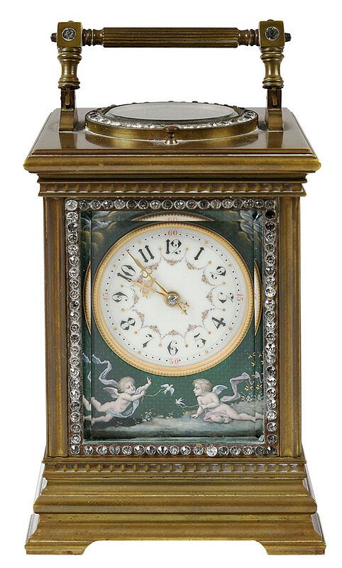 Appraisal: Etienne Maxant Fine Enameled Carriage Clock French Paris circa -