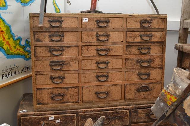 Appraisal: AN EARLY TH CENTURY FILING CABINET OF DRAWERS AN EARLY