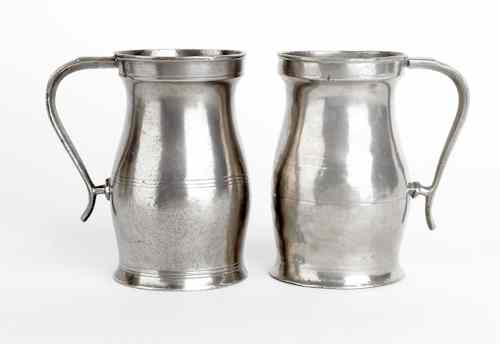 Appraisal: Two New York pewter measures bearing the touch of Boardman