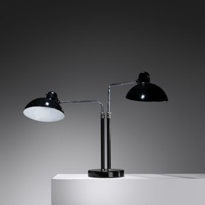 Appraisal: Christian Dell - Double Dell Table Lamp c Kaiser Idell