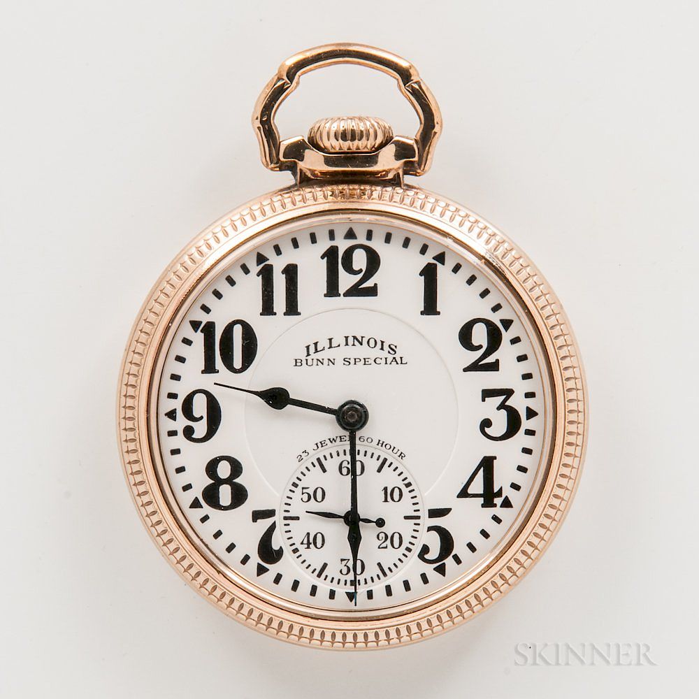 Appraisal: Illinois Watch Co Sixty-hour Bunn Special Illinois Watch Co Sixty-hour