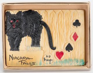 Appraisal: Black Cat Niagara Falls Trump Indicator Circa Souvenir celluloid black