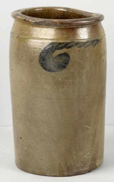 Appraisal: Stoneware -Quart Jar Description Marked S Bell Son with blue