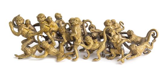 Appraisal: Sale Lot An Austrian Gilt Bronze Figural Group th th