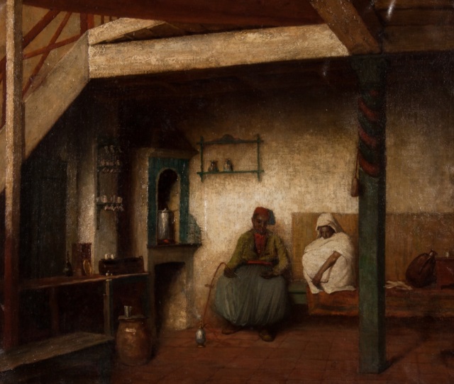 Appraisal: William Sartain Arabic Interior oil on canvas American - Signed