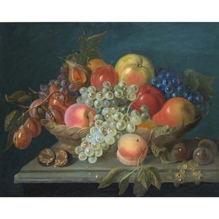 Appraisal: French School th Century Still Life with Fruit on a