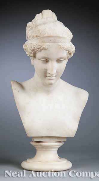 Appraisal: After Antonio Canova Italian - Bust of Hebe antique marble