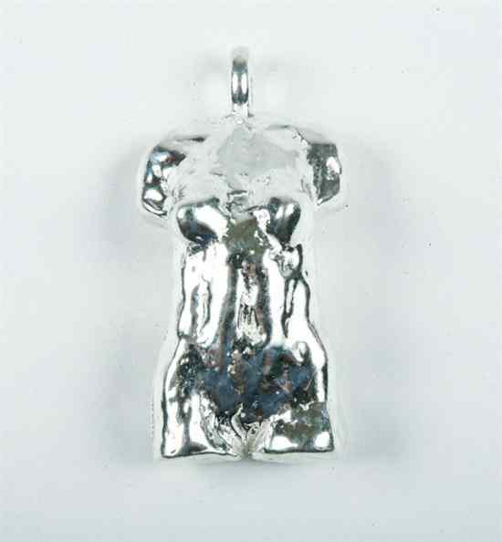 Appraisal: SIGNED IPPOLITA K WHITE GOLD FEMALE TORSO FORM PENDANT -