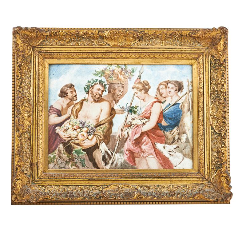 Appraisal: ITALIAN PORCELAIN PLAQUE Condition Report