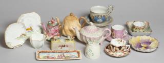 Appraisal: Pieces Assorted Vintage Antique Porcelain Comprising an English Imari-style Melba