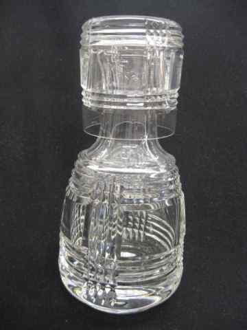 Appraisal: Cut Crystal Bedside Decanter Glass ''TumbleUp'' style '' excellent